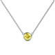 1 - Merilyn 5.00 mm Round Lab Created Yellow Sapphire Bezel Set Solitaire Pendant 