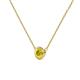 3 - Merilyn 5.00 mm Round Lab Created Yellow Sapphire Bezel Set Solitaire Pendant 