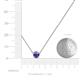 4 - Merilyn 5.00 mm Round Iolite Bezel Set Solitaire Pendant 
