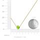 4 - Merilyn 5.00 mm Round Peridot Bezel Set Solitaire Pendant 