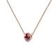 3 - Merilyn 5.00 mm Round Rhodolite Garnet Bezel Set Solitaire Pendant 