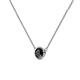 3 - Merilyn 5.00 mm Round Black Diamond Bezel Set Solitaire Pendant 