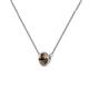 3 - Merilyn 5.00 mm Round Smoky Quartz Bezel Set Solitaire Pendant 
