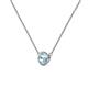 3 - Merilyn 5.00 mm Round Aquamarine Bezel Set Solitaire Pendant 