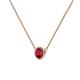 3 - Merilyn 5.00 mm Round Ruby Bezel Set Solitaire Pendant 