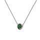 3 - Merilyn 5.00 mm Round Lab Created Alexandrite Bezel Set Solitaire Pendant 