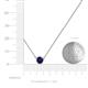 4 - Merilyn 5.00 mm Round Blue Sapphire Bezel Set Solitaire Pendant 