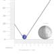4 - Merilyn 5.00 mm Round Tanzanite Bezel Set Solitaire Pendant 