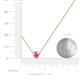 4 - Merilyn 5.00 mm Round Lab Created Pink Sapphire Bezel Set Solitaire Pendant 