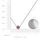 4 - Merilyn 5.00 mm Round Rhodolite Garnet Bezel Set Solitaire Pendant 