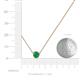 4 - Merilyn 5.00 mm Round Emerald Bezel Set Solitaire Pendant 