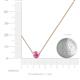 4 - Merilyn 5.00 mm Round Lab Created Pink Sapphire Bezel Set Solitaire Pendant 