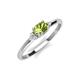 3 - Vera 6x4 mm Oval Shape Peridot and Round Diamond Promise Ring 