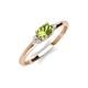 3 - Vera 6x4 mm Oval Shape Peridot and Round Diamond Promise Ring 