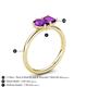 5 - Nadya Pear & Emerald Shape Amethyst 2 Stone Duo Ring 