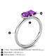 5 - Nadya Pear & Emerald Shape Amethyst 2 Stone Duo Ring 