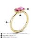 5 - Nadya Pear Shape Pink Tourmaline & Emerald Shape Pink Sapphire 2 Stone Duo Ring 