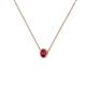 2 - Merilyn 3.50 mm Round Ruby Bezel Set Solitaire Pendant 