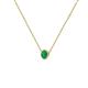 2 - Merilyn 3.50 mm Round Emerald Bezel Set Solitaire Pendant 