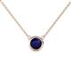 1 - Merilyn 1.15 ct Round Blue Sapphire Bezel Set Solitaire Pendant 