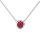 1 - Merilyn 0.95 ct Round Ruby Bezel Set Solitaire Pendant 