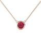 1 - Merilyn 0.95 ct Round Ruby Bezel Set Solitaire Pendant 