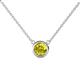 1 - Merilyn 0.80 ct Round Yellow Diamond Bezel Set Solitaire Pendant 