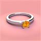 3 - Kyle 6.50 mm Round Citrine Solitaire Engagement Ring 