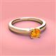 3 - Kyle 6.50 mm Round Citrine Solitaire Engagement Ring 
