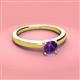3 - Kyle 6.50 mm Round Amethyst Solitaire Engagement Ring 