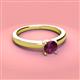 3 - Kyle 6.50 mm Round Rhodolite Garnet Solitaire Engagement Ring 