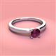 3 - Kyle 6.50 mm Round Rhodolite Garnet Solitaire Engagement Ring 