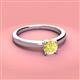 3 - Kyle 6.00 mm Round Lab Created Yellow Sapphire Solitaire Engagement Ring 