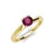 4 - Kyle 6.50 mm Round Rhodolite Garnet Solitaire Engagement Ring 