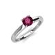 4 - Kyle 6.50 mm Round Rhodolite Garnet Solitaire Engagement Ring 
