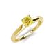 4 - Kyle 6.00 mm Round Lab Created Yellow Sapphire Solitaire Engagement Ring 