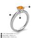 5 - Kyle 6.50 mm Round Citrine Solitaire Engagement Ring 