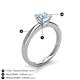 5 - Kyle 6.50 mm Round Aquamarine Solitaire Engagement Ring 