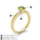 5 - Kyle 6.50 mm Round Peridot Solitaire Engagement Ring 