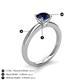 5 - Kyle 6.00 mm Round Blue Sapphire Solitaire Engagement Ring 