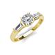 3 - Zosia IGI Certified 6.50 mm Round Lab Grown Diamond and Tapered Baguette Diamond Three Stone Engagement Ring  