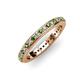 3 - Caitlin 1.60 mm Green Garnet and Diamond Eternity Band 