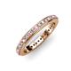3 - Caitlin 1.60 mm Pink Tourmaline and Diamond Eternity Band 