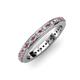 3 - Caitlin 1.60 mm Rhodolite Garnet and Diamond Eternity Band 