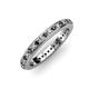 3 - Caitlin 1.60 mm Black and White Diamond Eternity Band 