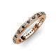 3 - Caitlin 1.60 mm Black and White Diamond Eternity Band 