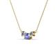 2 - Raia Tanzanite and Diamond Three Stone Pendant 