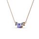 2 - Raia Tanzanite and Diamond Three Stone Pendant 