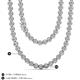 4 - Misha 2.50 mm Round Diamond Miracle Set Tennis Necklace 