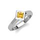 5 - Emilia 6.00 mm Princess Cut Citrine Solitaire Engagement Ring 